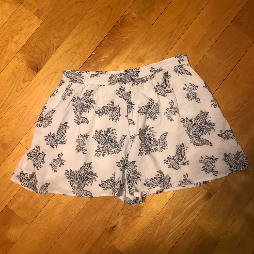 White flowy shorts